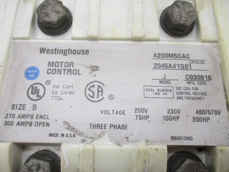 WESTINGHOUSE A200M5CAC 460/575V 300A UNMP