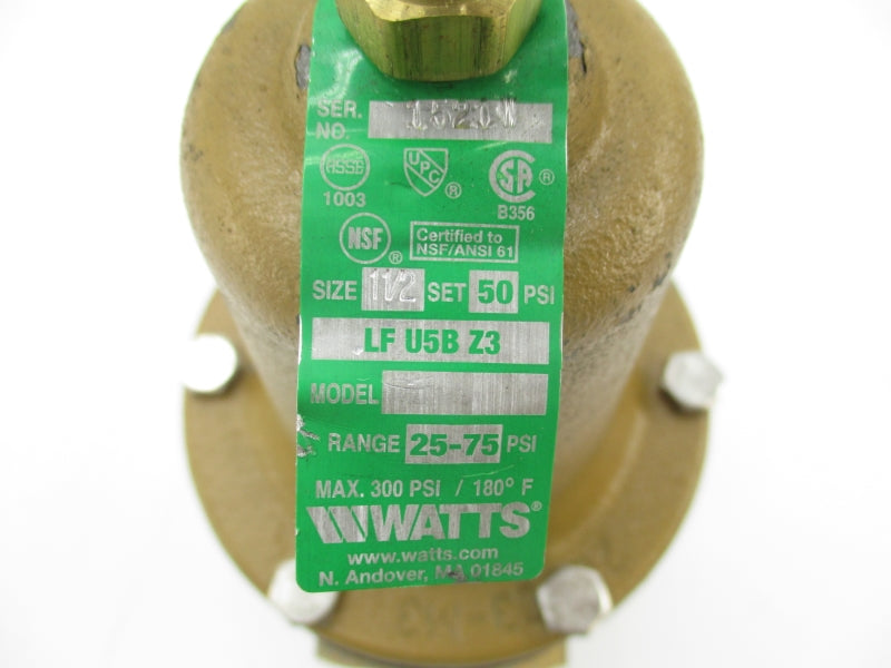 WATTS LFU5BZ3 25-75PSI 1-1/2" NSMP