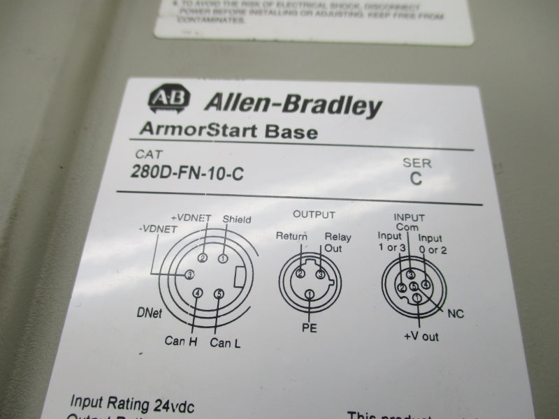 ALLEN BRADLEY 280D-F12Z-10C-CR-3 SER. C F/W 2.004 575V 1.1-5.5A NSNP
