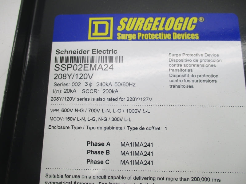 SQUARE D SSP02EMA24 SER. 002 127V UNMP