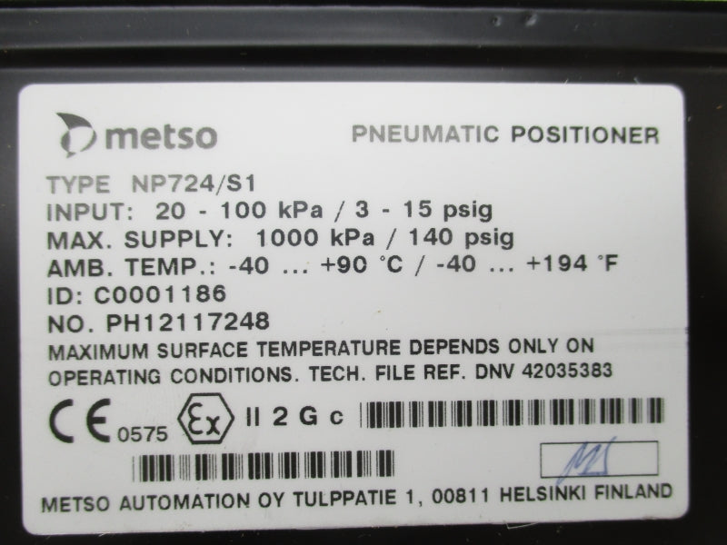 METSO NP724/S1 3-15PSI NSNP