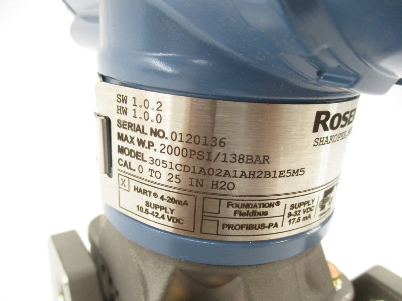 ROSEMOUNT 3051CD1A02A1AH2B1E5M5 10.5-42.4VDC NSMP