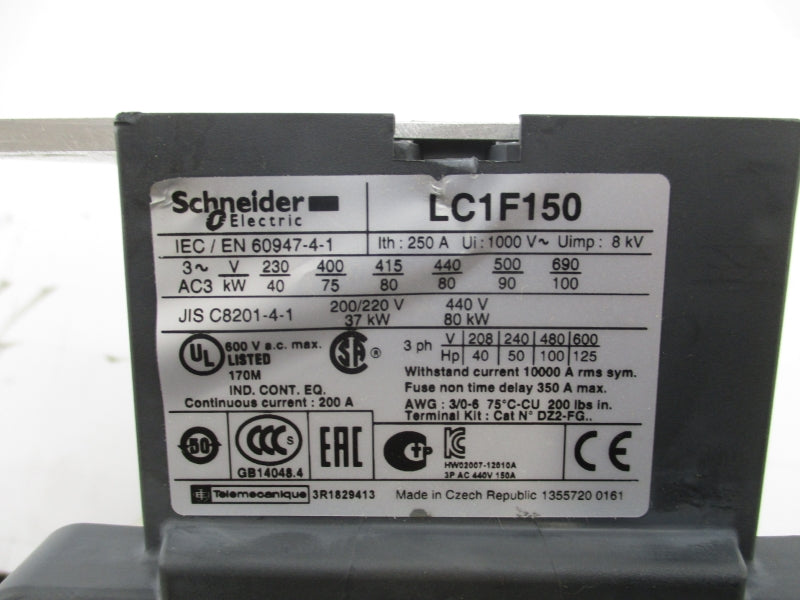 SCHNEIDER ELECTRIC LC1F150 1000V 250A NSNP
