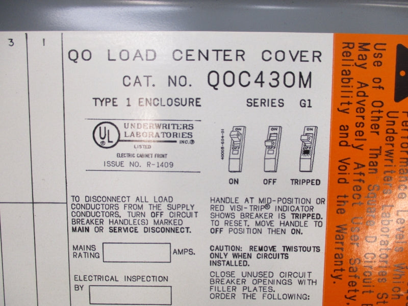 SQUARE D QOC430MS SER. G1 NSMP