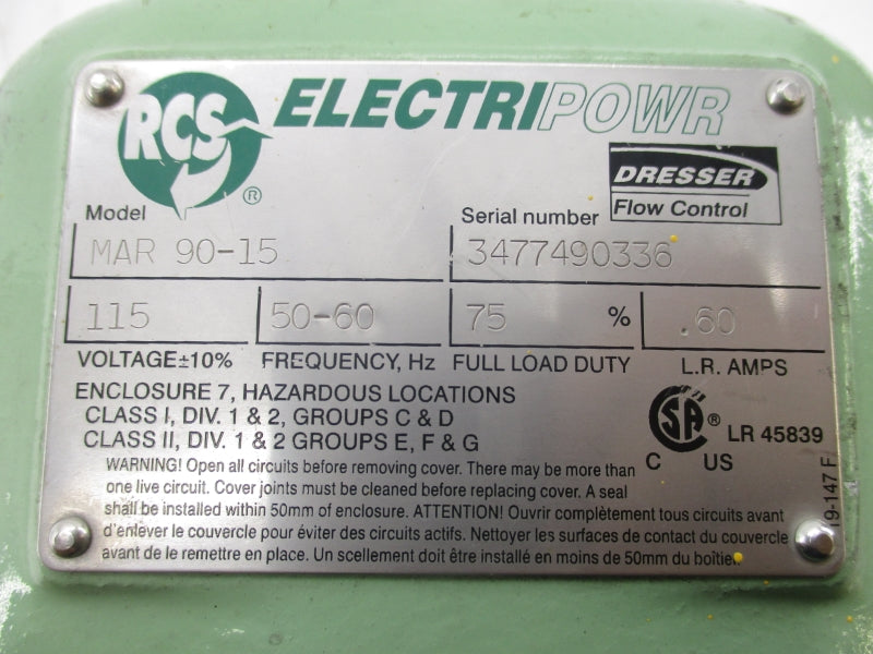ELECTRIPOWR MAR90-15 115V .60A UNMP