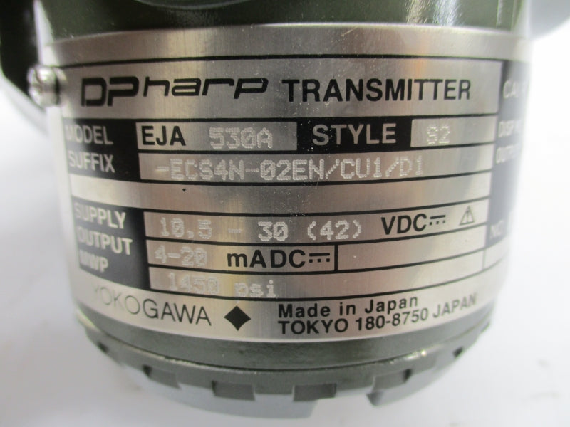 YOKOGAWA EJA530A-ECS4N-02EN/CU1/D1 10.5-30VDC 1450PSI NSNP