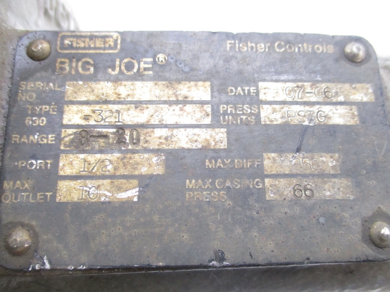 FISHER CONTROLS 630-321 8-20PSI 1/2" UNMP