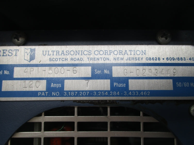 ULTRASONICS CORPORATION 4PI-500-6 120V 7A UNMP