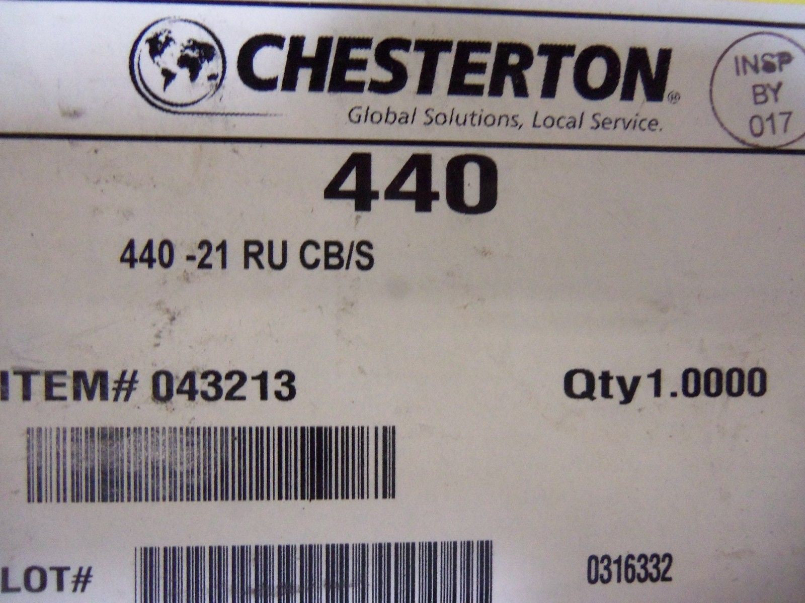 CHESTERTON 440-21 RU CB/S SEAL KIT  *NEW IN BOX*