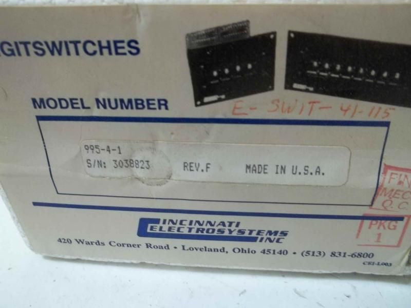 CINCINNATI ELECTROSYSYEMS  995-4-1 *NEW IN BOX*