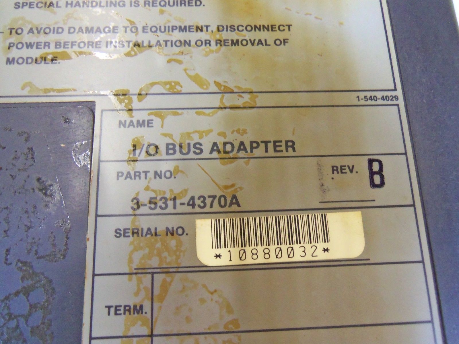 CINCINNATI MILACRON 3-531-4370A I/O BUS ADAPTER *USED*