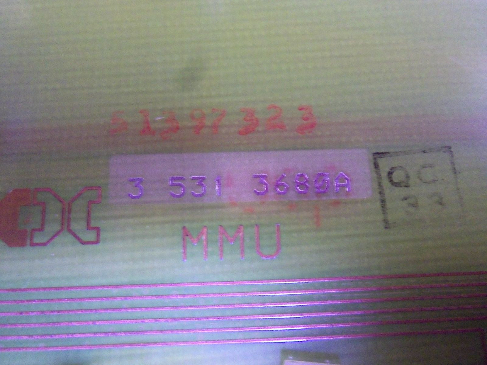 CINCINNATI MILACRON 3-531-3680A MEMORY MANAGEMENT UNIT *USED*