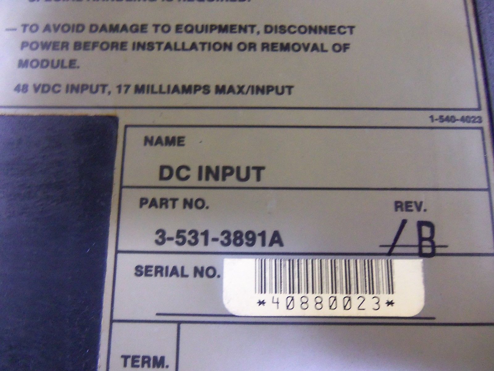 CINCINNATI MILACRON 3-531-3891A *USED*