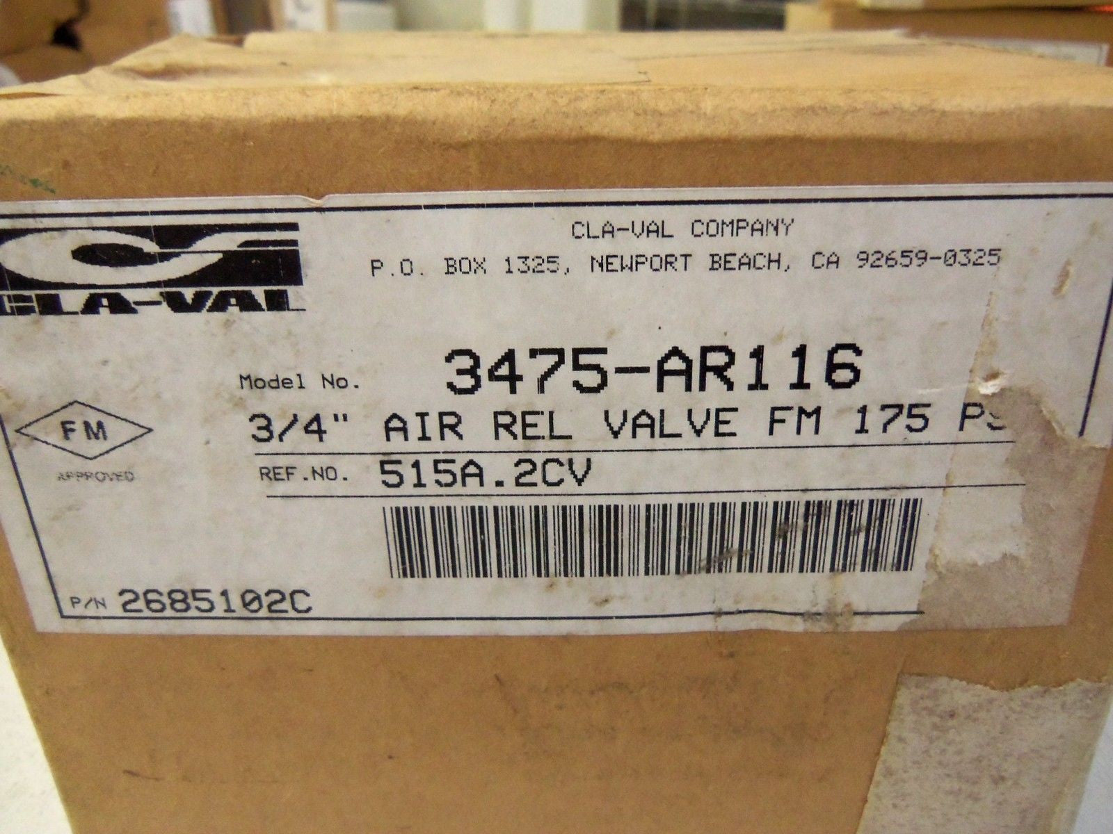 CLA-VAL 3475-AR116 3/4"  *NEW IN BOX*