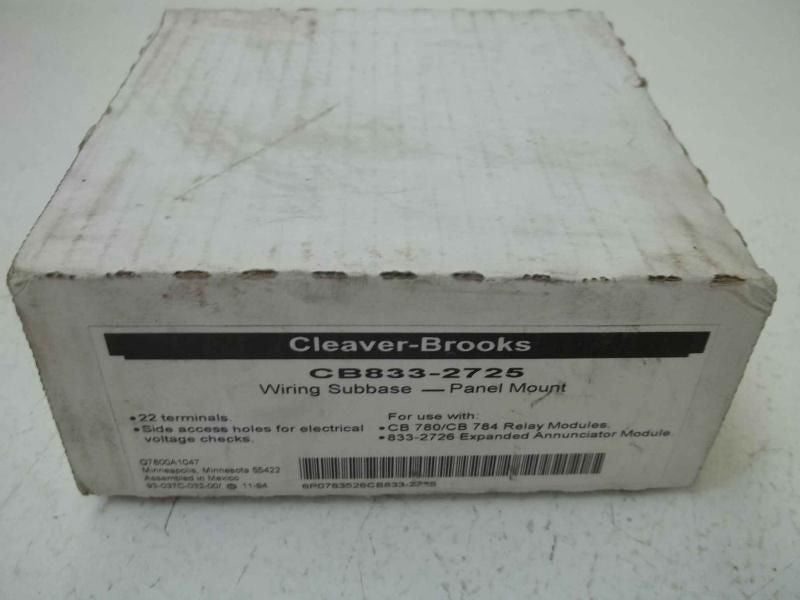 CLEAVAR-BROOKS CB833-2725 WIRING SUBBASE-PANEL MONITOR *NEW IN BOX*