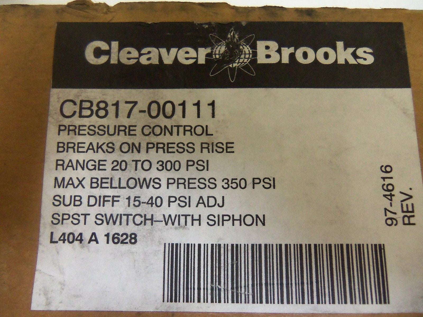 CLEAVER BROOKS CB817-00111 *NEW IN BOX*