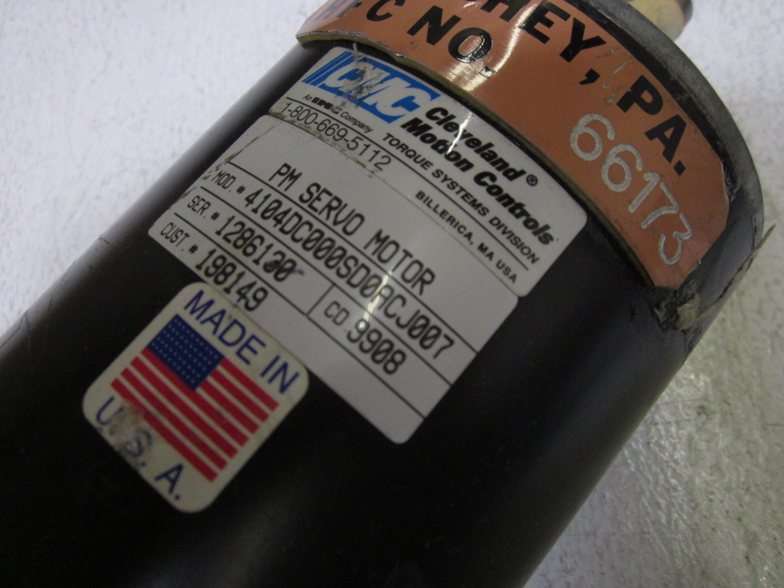 CLEVELAND MOTION CONTROLS 4104DC000SD0ACJ007 PM SERVO MOTOR *USED*