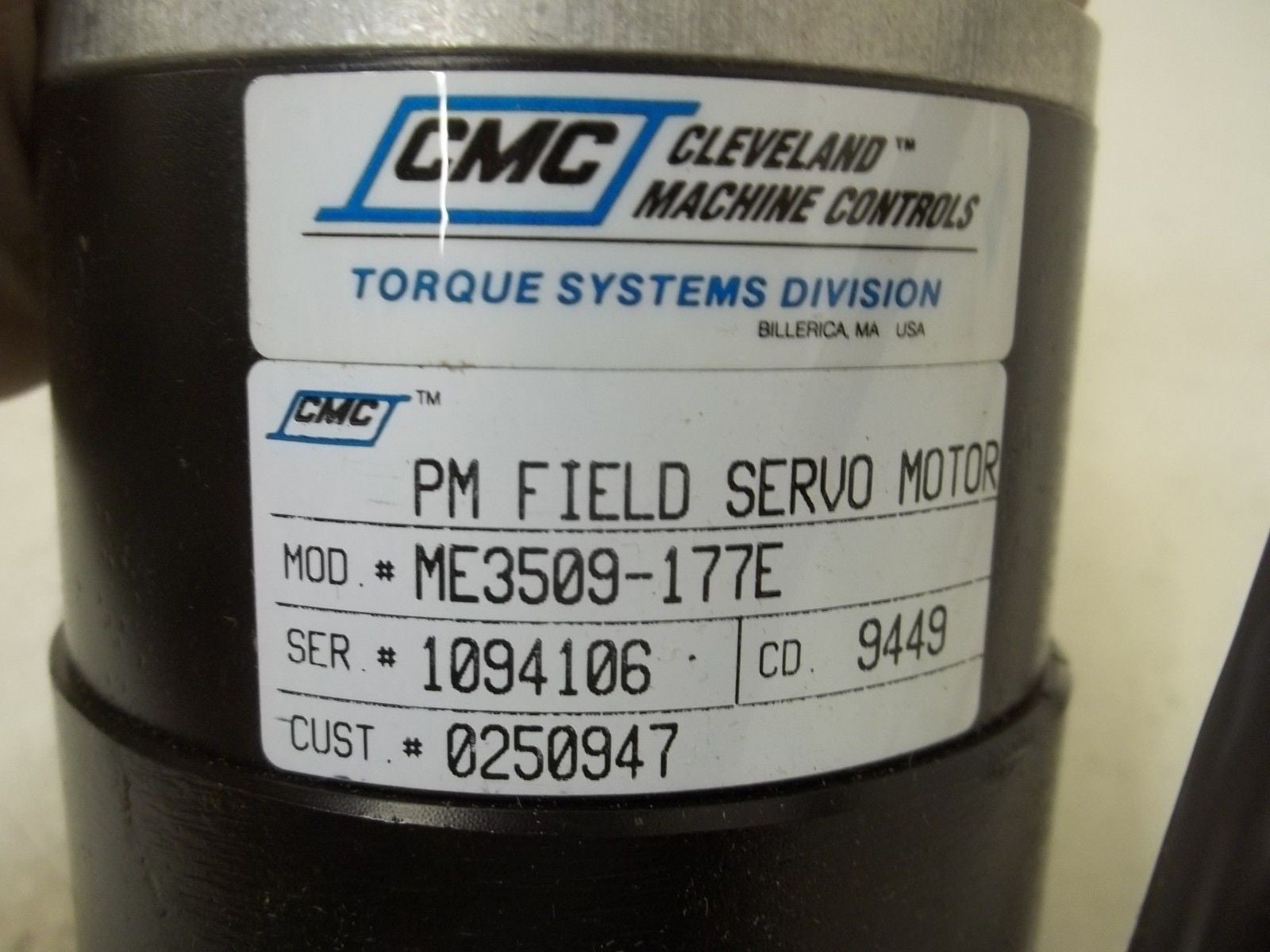 CMC ME3509-177E PM FILED SERVO MOTOR *NEW NO BOX*