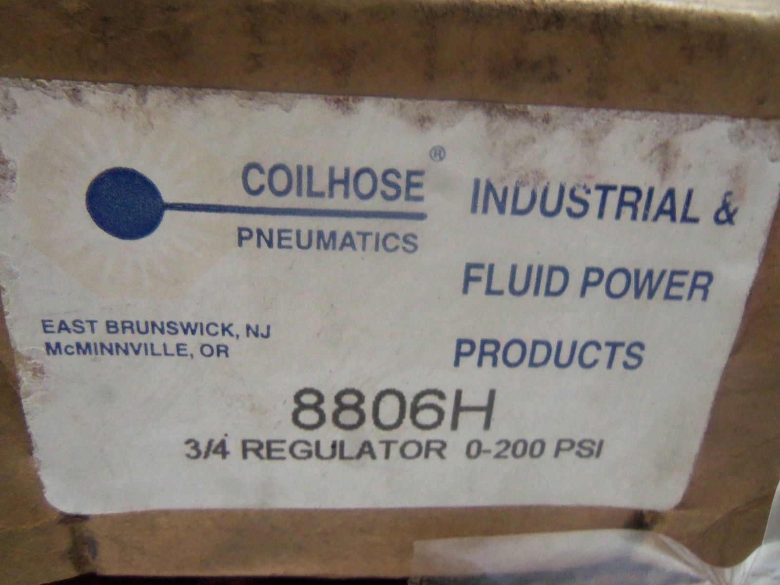 COILHOUSE 8806H HEAVY DUTY REGULATOR 3/4" *NEW IN BOX*