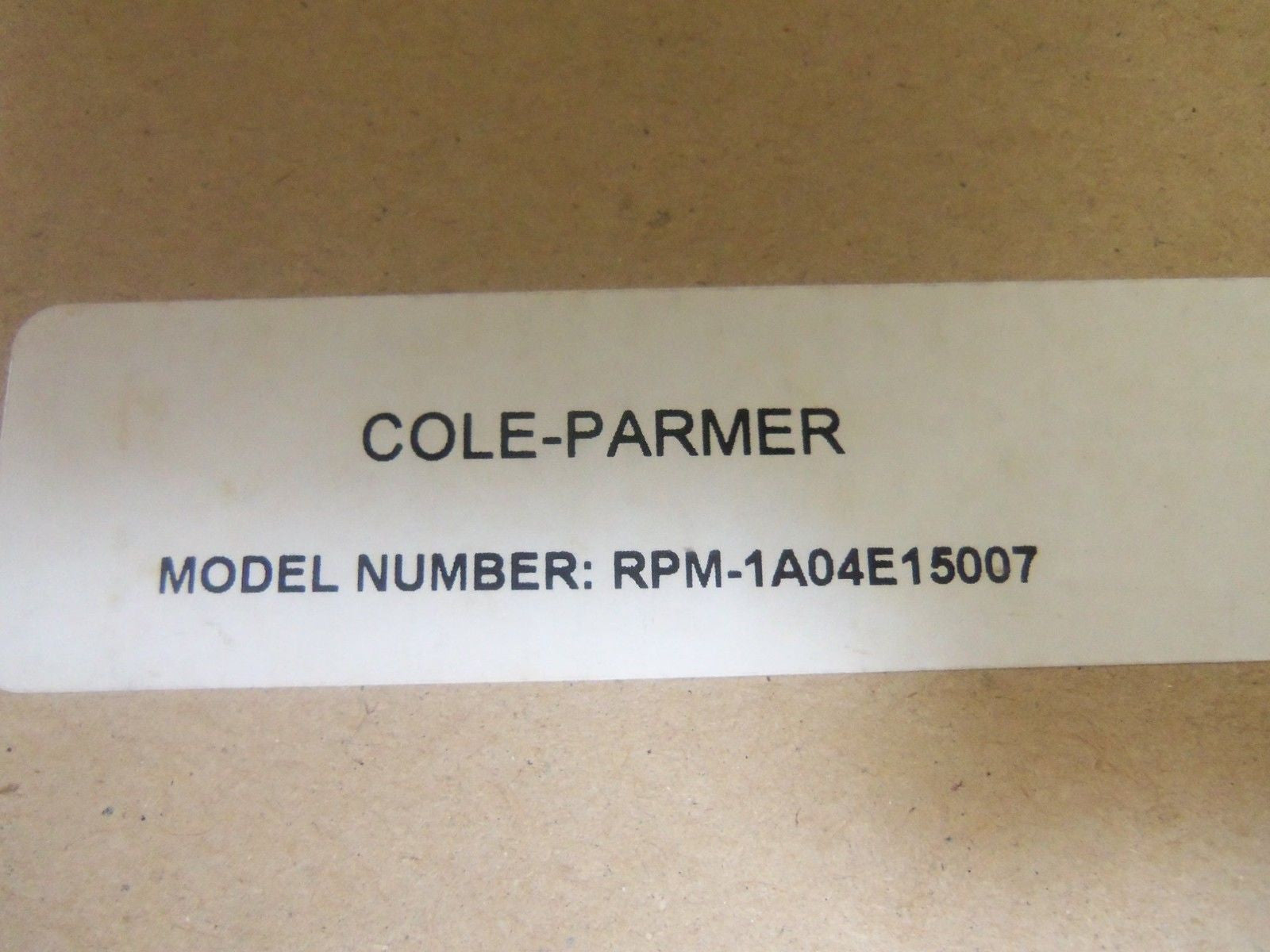 COLE-PARMER RPM-1A04E15007 *NEW IN BOX*