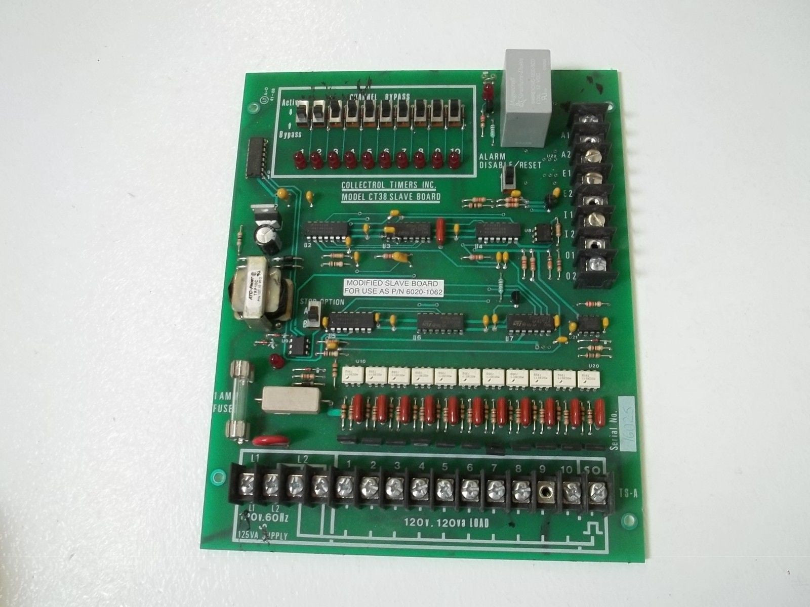 COLLECTROL TIMERS INCMODEL CT38 SLAVE BOARD *USED*