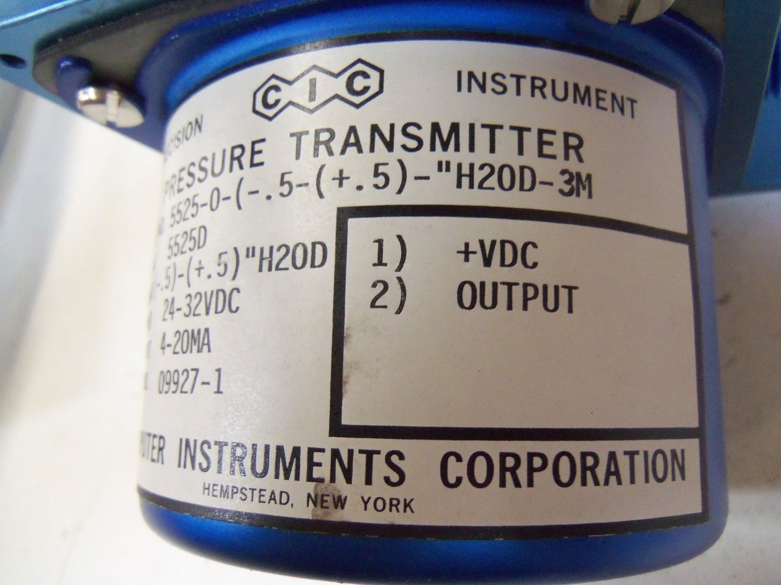 COMPUTER INSTRUMENTS CORPORATION 5525-0-(-.5-(+.5)-"H20D-3M  *NEW NO BOX*