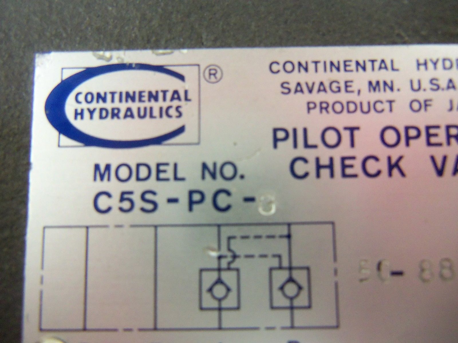 CONTINENTAL HYDRAULICS C5S-PC-G *USED*
