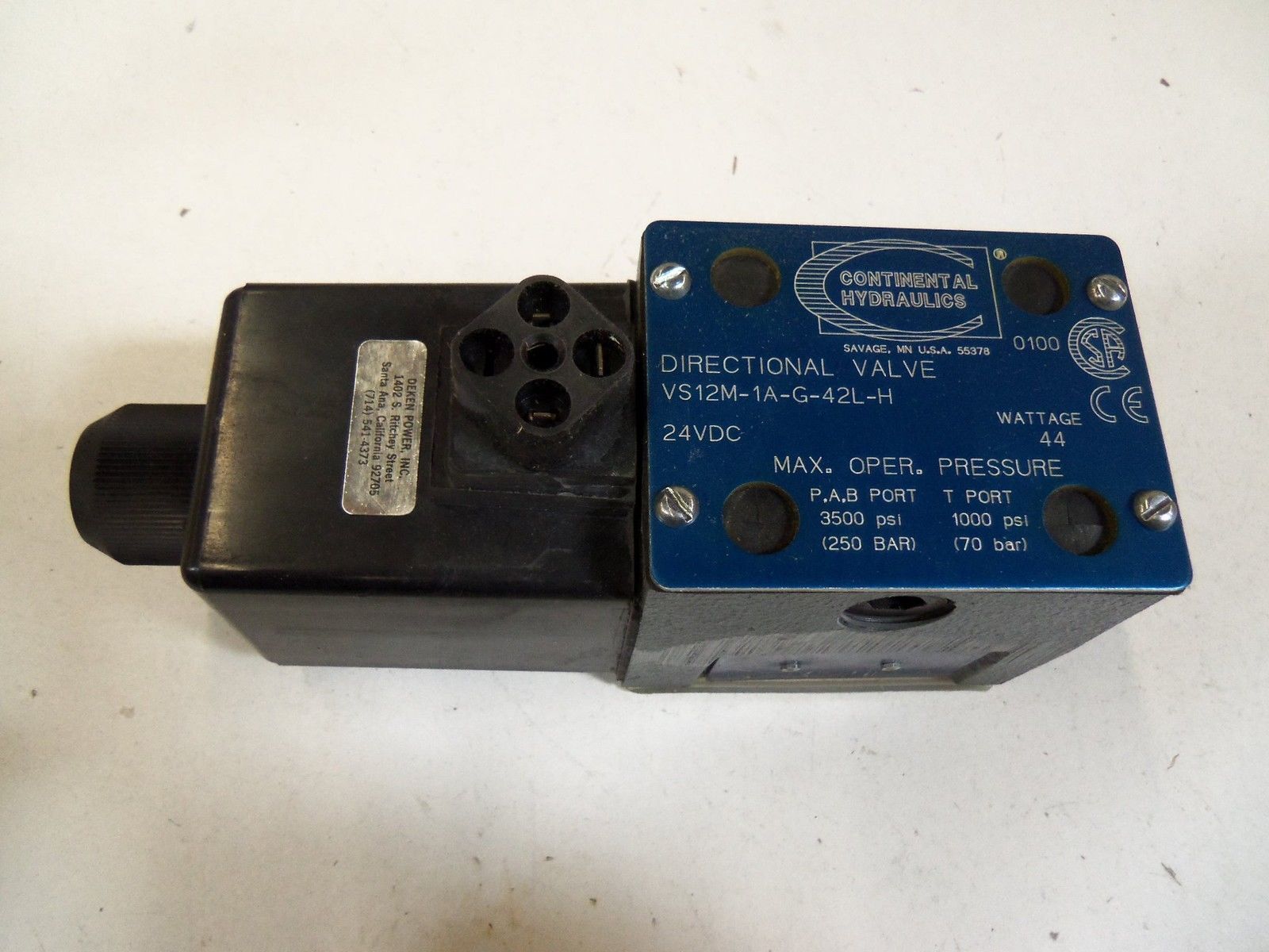 CONTINENTAL HYDRAULICS VS12M-1A-G-42L-H *NEW NO BOX*
