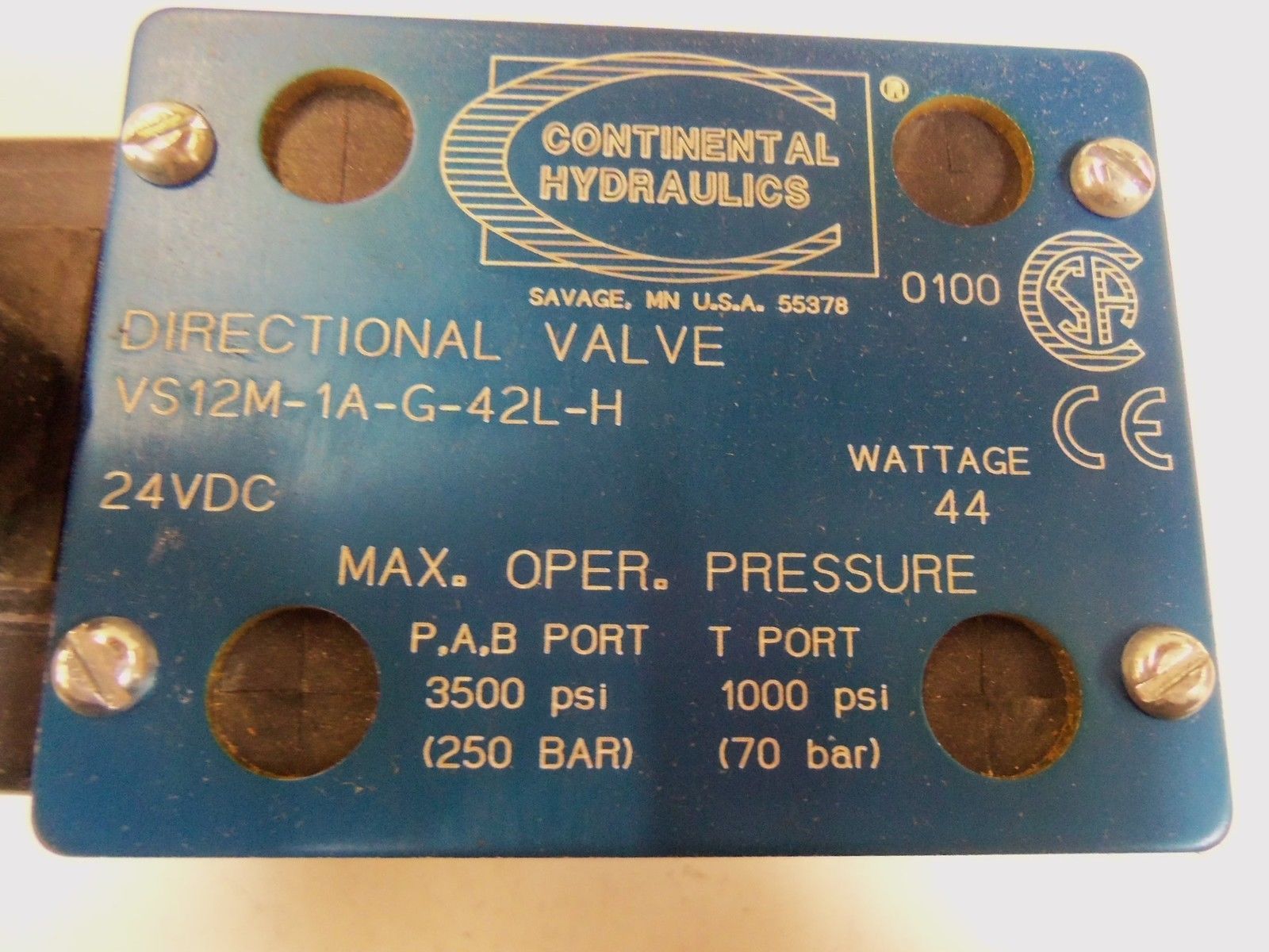 CONTINENTAL HYDRAULICS VS12M-1A-G-42L-H *NEW NO BOX*