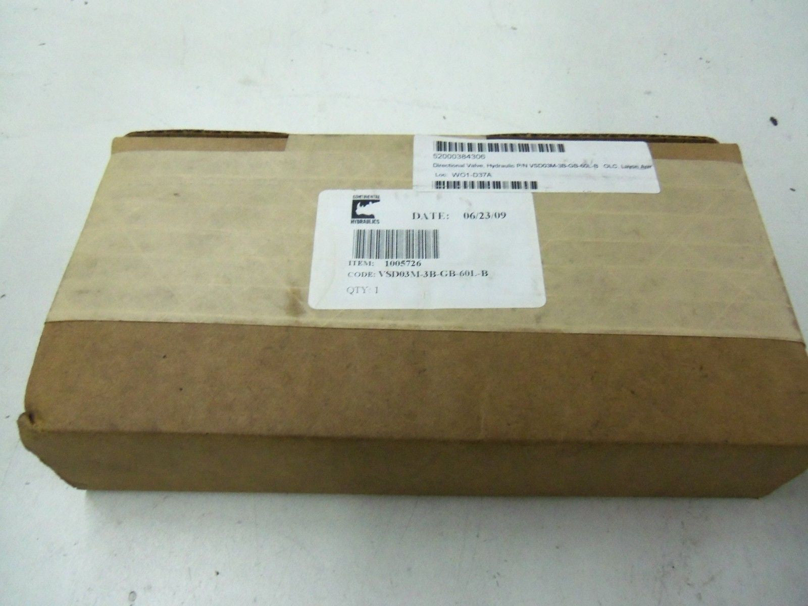 CONTINENTAL HYDRAULICS VSD03M-3B-GB-60L-B *FACTORY SEALED*