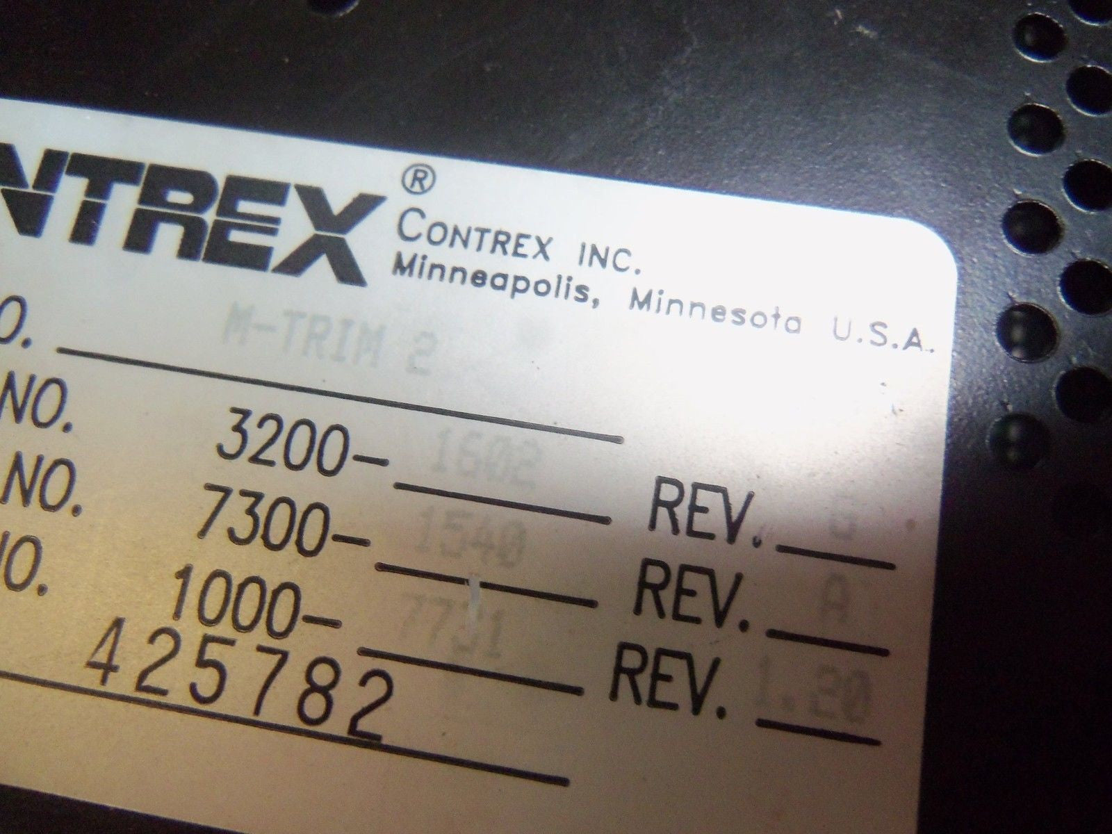 CONTREX 3200-1602 REV. G SPEED CONTROL *USED*