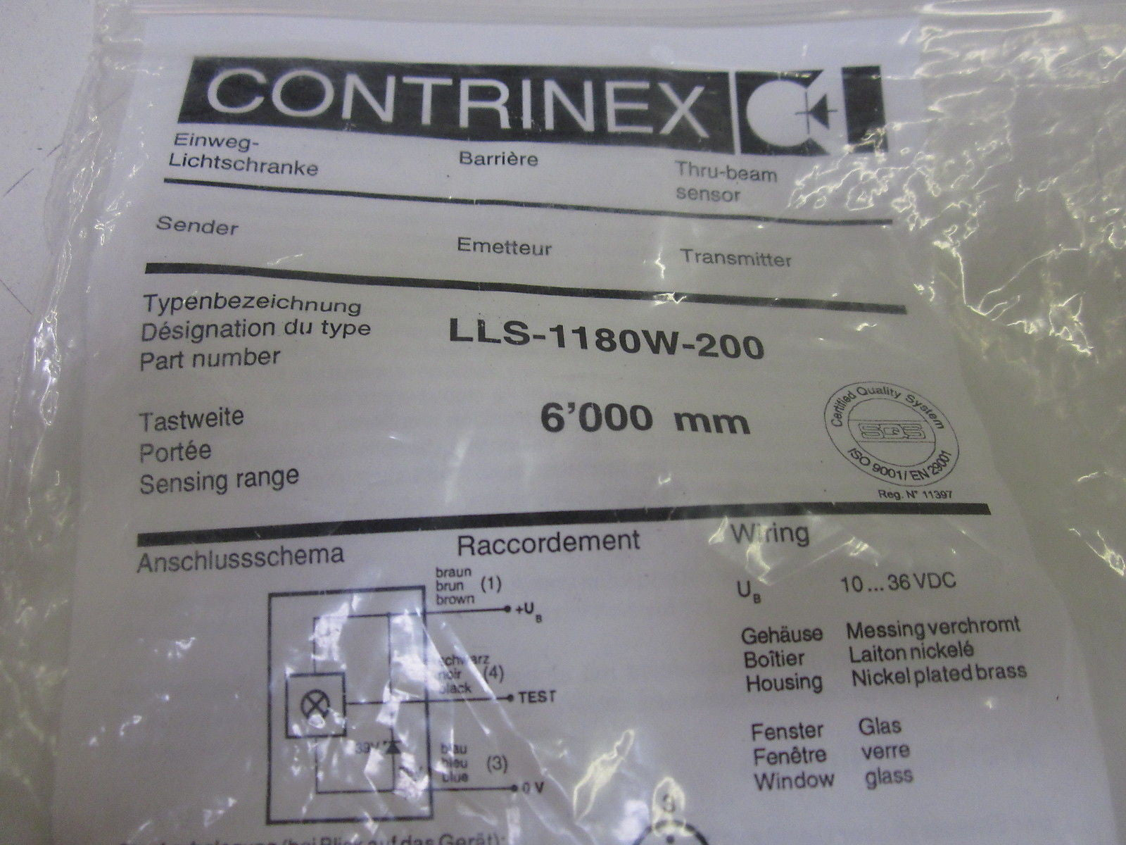 CONTRINEX LLS-1180W-200 *NEW NO BOX*