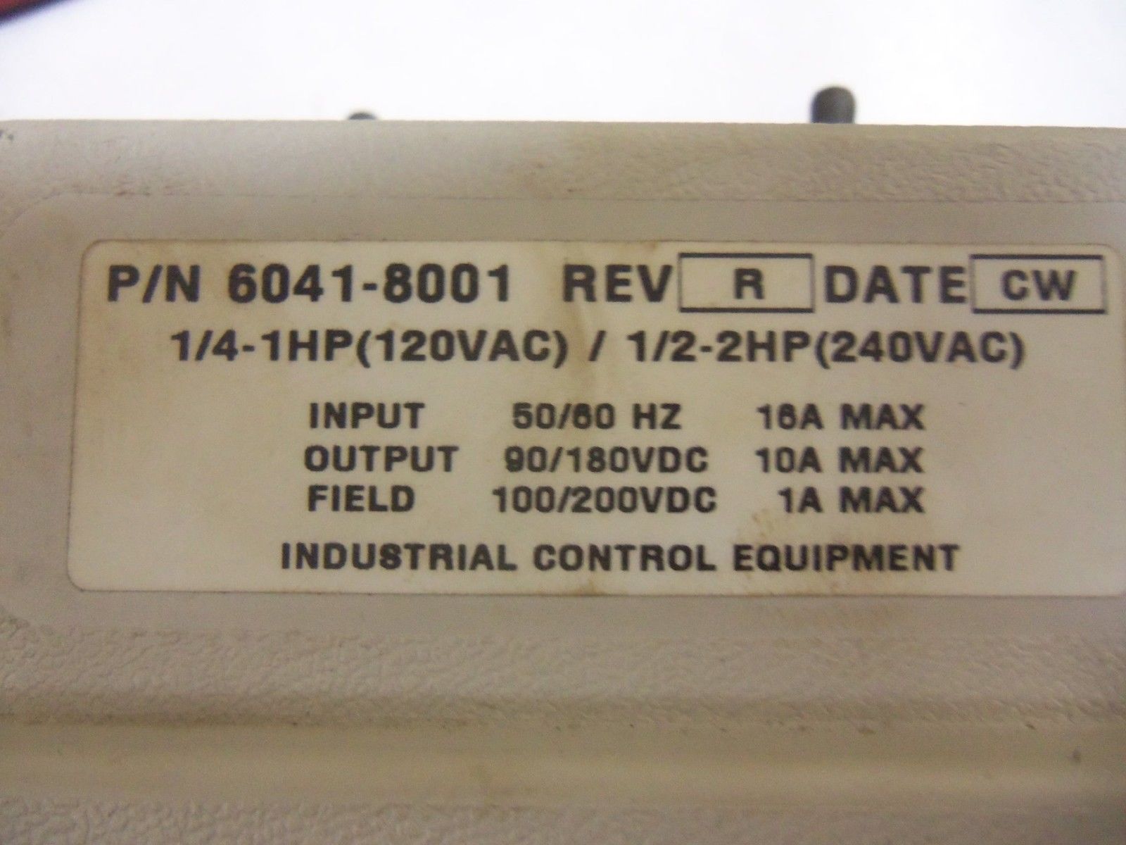 CONTROL TECHNIQUES 6041-8001 *USED*