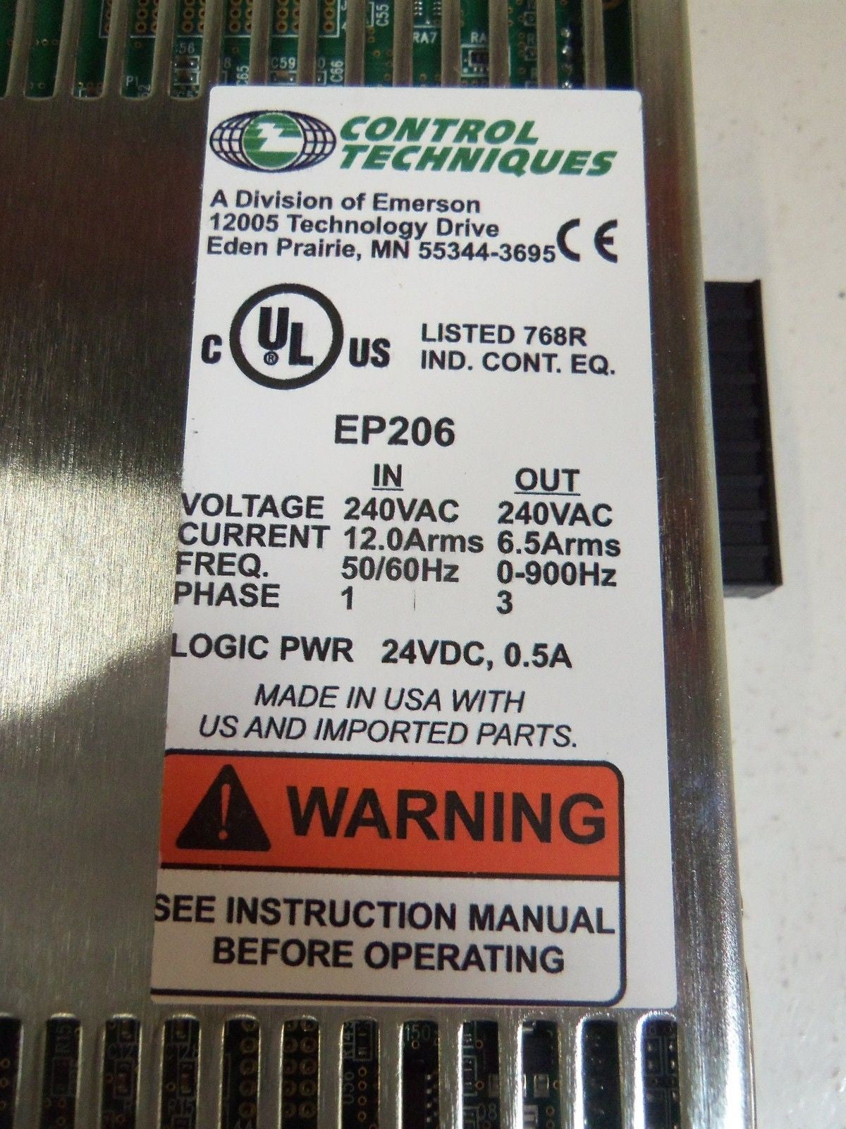 CONTROL TECHNIQUES EP206-B00-EN00 SERVO DRIVE *NEW IN BOX*