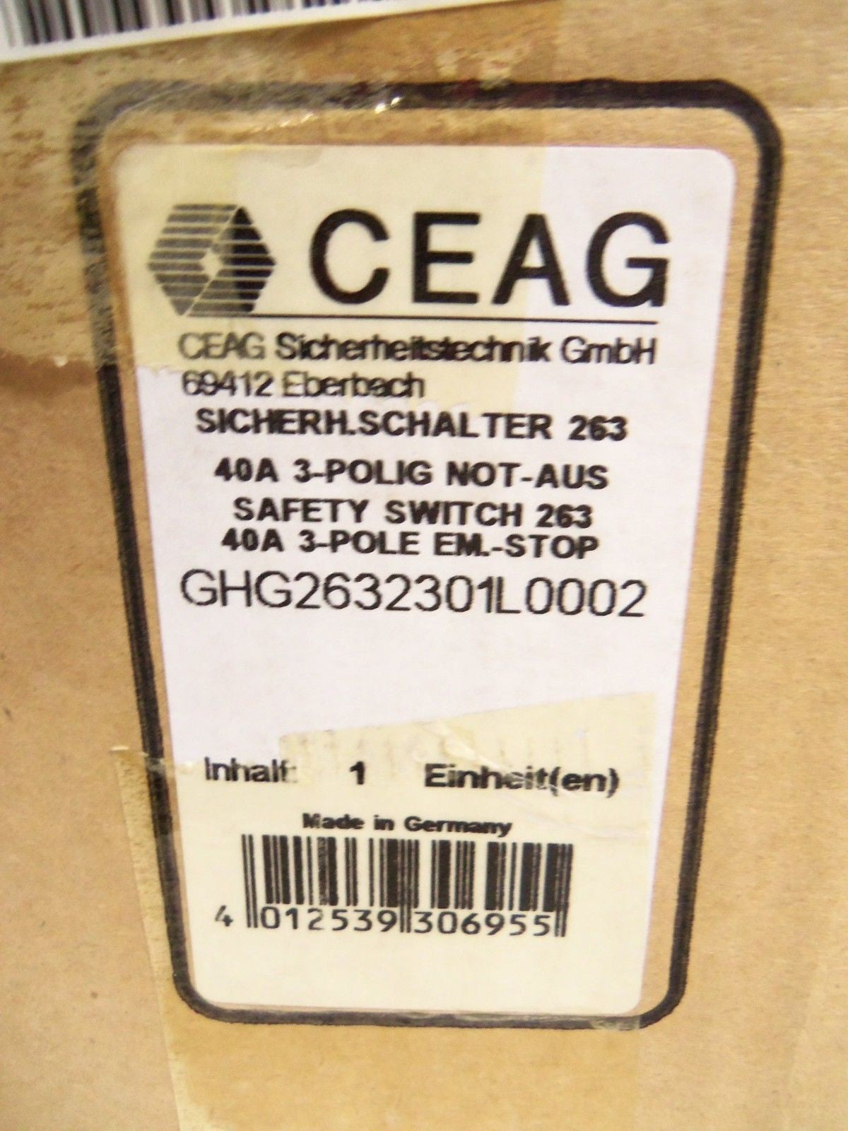 COOPER GHG 263 2301 L0002 *USED*