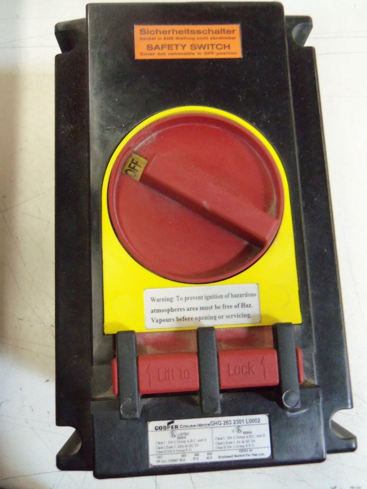 COOPER GHG 263 2301 L0002 *USED*