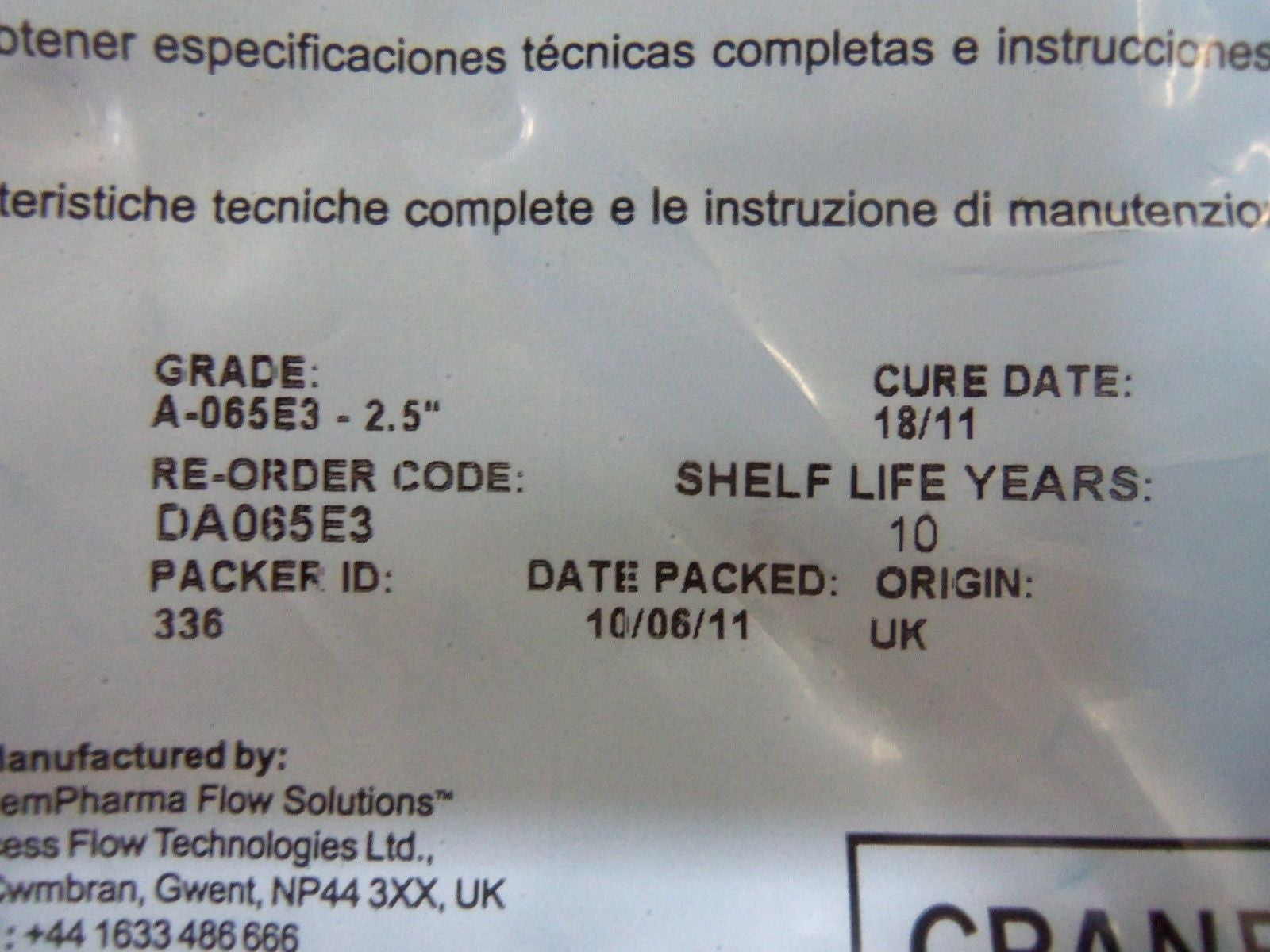 CRANE DA065E3 COVER *NEW IN FACTORY BAG*