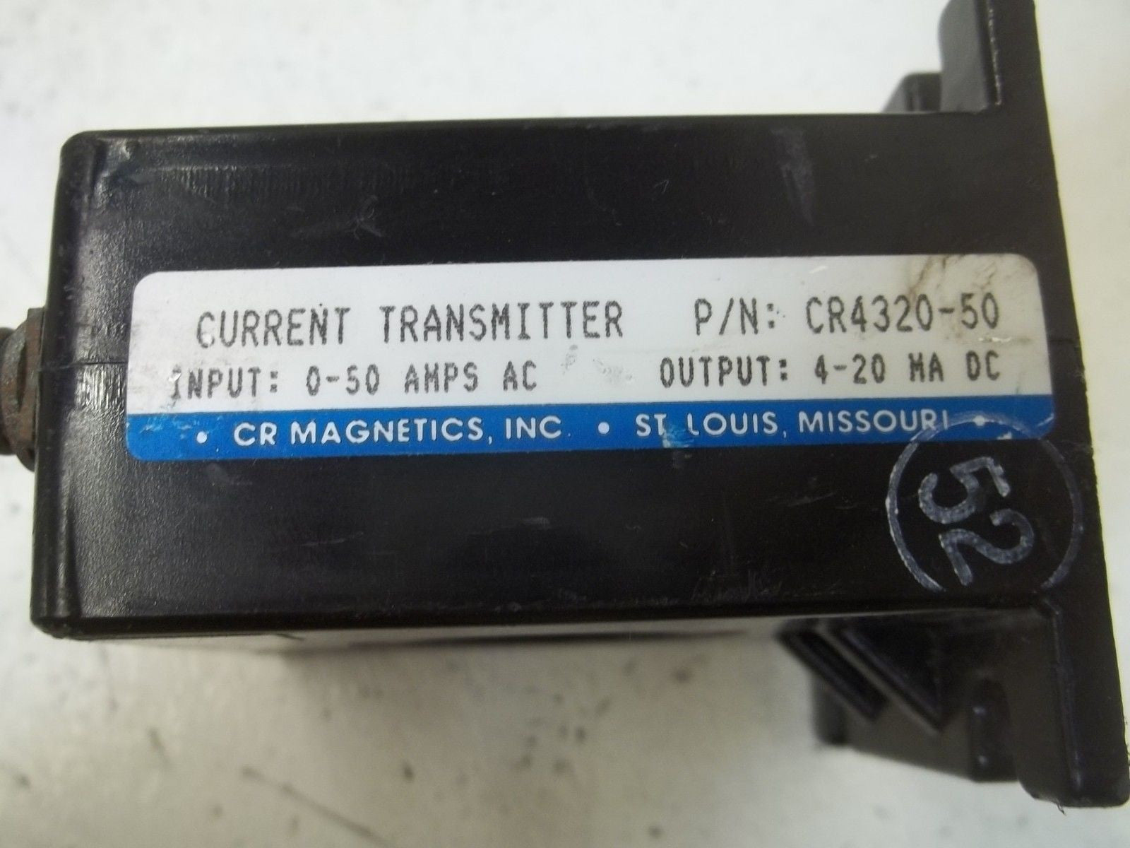 CR MAGNETICS, INC. CR4320-50 CURRENT TRANSMITTER *USED*