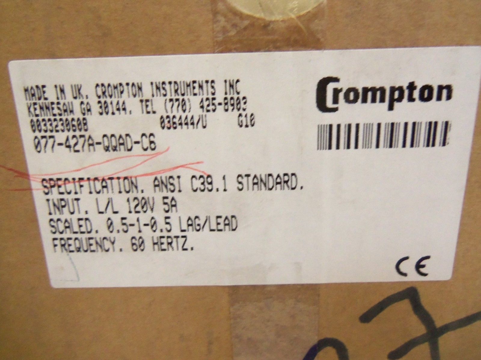 CROMPTON 077-427A-QQAD-C6 *NEW IN BOX*