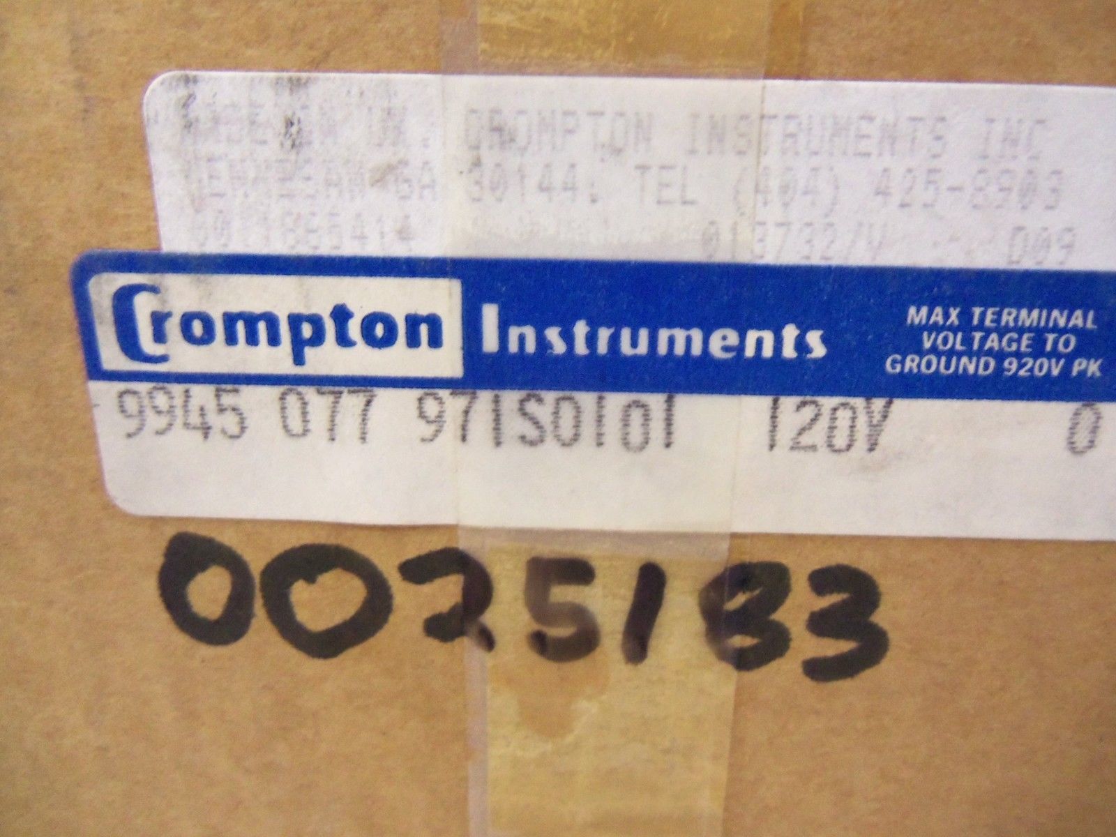 CROMPTON INSTRUMENTS 9945 077 971S0101 *NEW IN BOX*