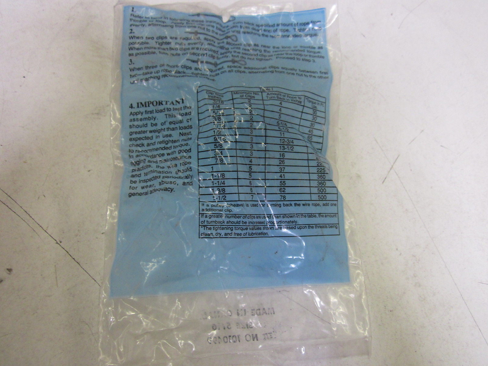 CROSBY GROUP INC. G-429 *NEW IN A FACTORY BAG*