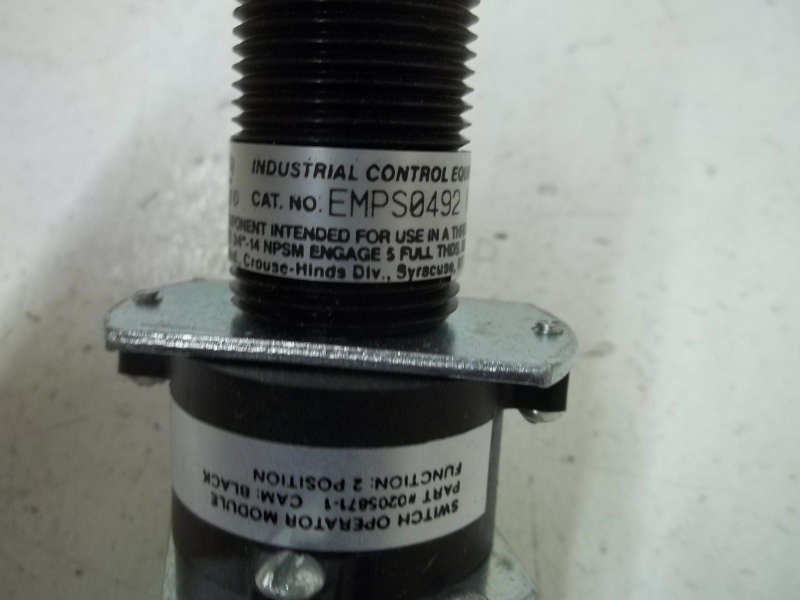 CROUSE-HINDS EMPS0492 SELECTOR SWITCH-KEY OPERATED *NEW IN BOX*