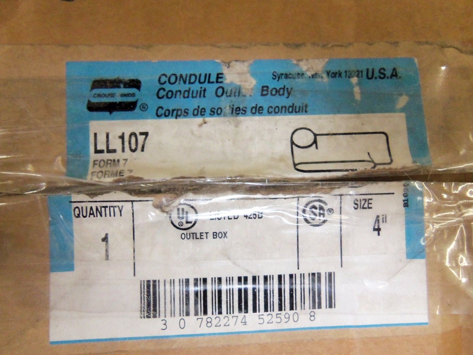 CROUSE-HINDS LL107 CONDUIT *NEW IN BOX*