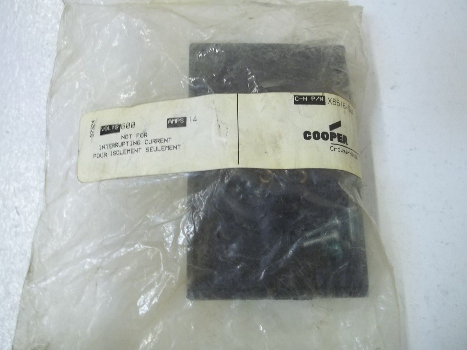 CROUSE-HINDS X8616-54A FEMALE RECEPTACLE *NEW IN A FACTORY BAG*