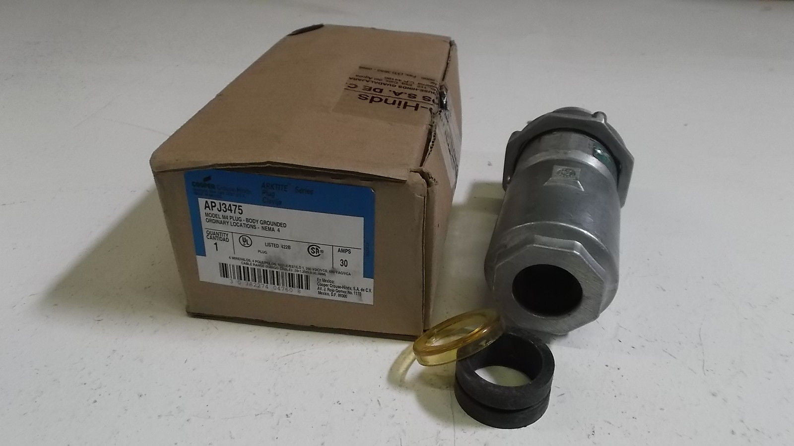 CROUSE-HINDS ARKTITE APJ3475 PLUG 30A 4W 4P *NEW IN BOX*