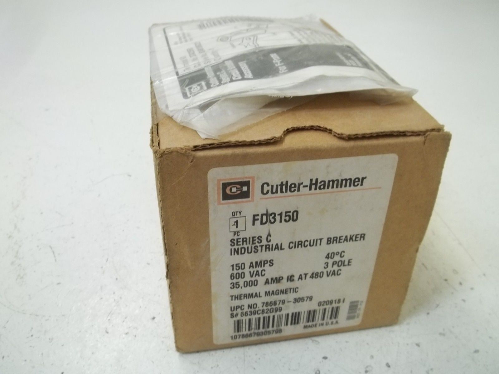 CULTER-HAMMER FD3150 CIRCUIT BREAKER *NEW IN BOX*
