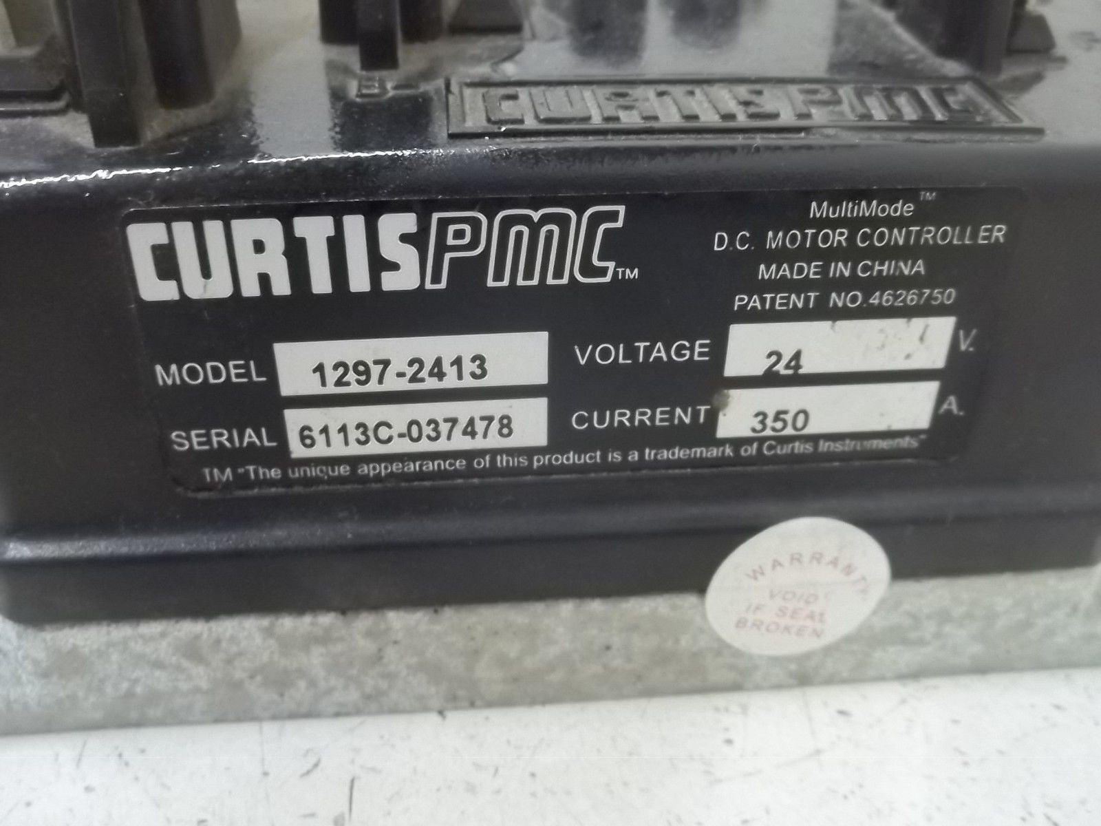 CURTIS PMC 1297-2413 D.C. MOTOR CONTROLLER *USED*