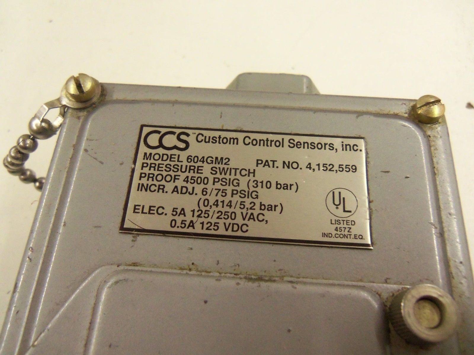 CUSTOM CONTROL SENSORS 604GM2 *NEW NO BOX*