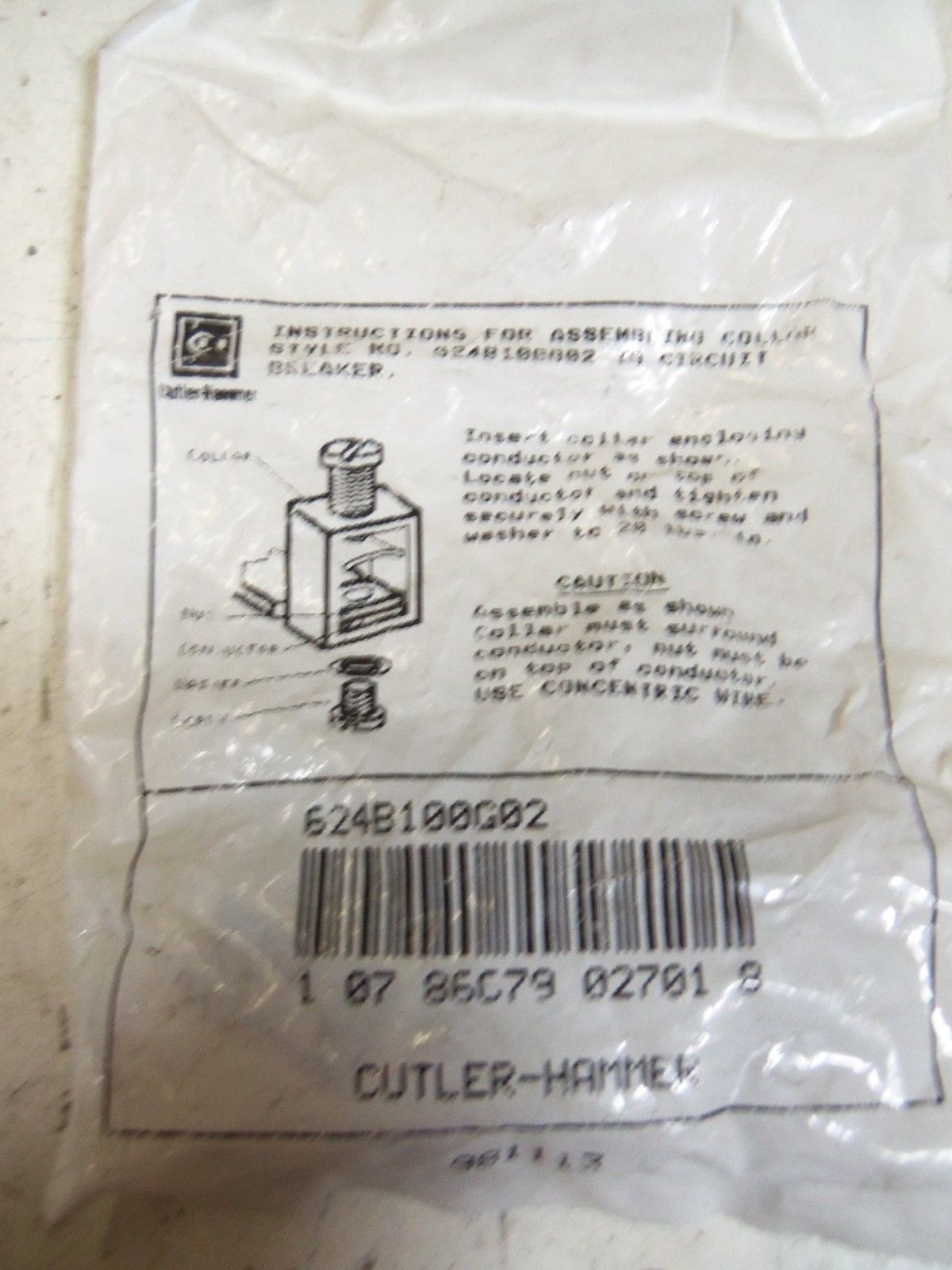 CUTLER HAMMER 624B100G02 *NEW IN FACTORY BAG*