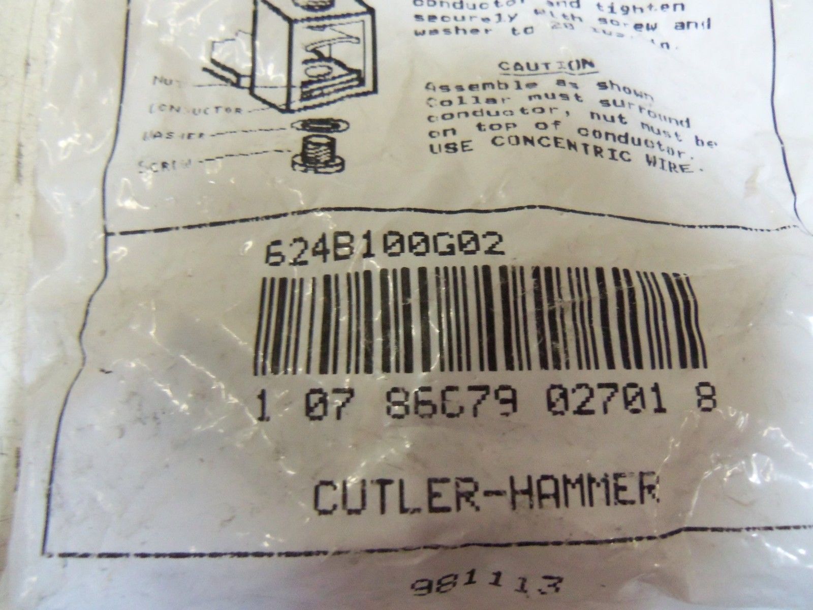 CUTLER HAMMER 624B100G02 *NEW IN FACTORY BAG*